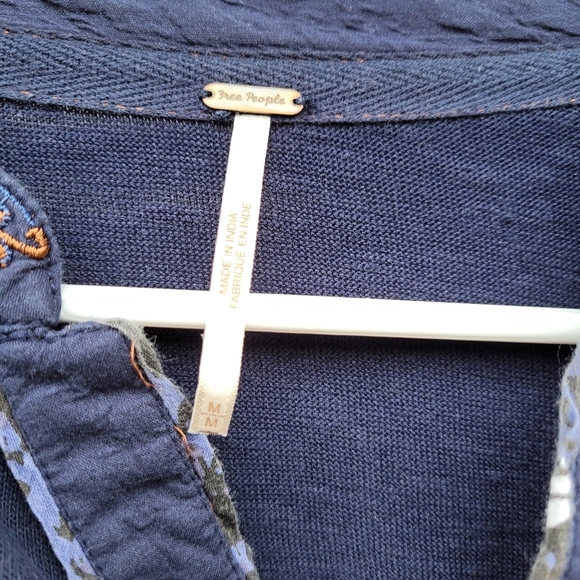 Free People Sundance Embroidered Henley Top - Picture 7 of 8